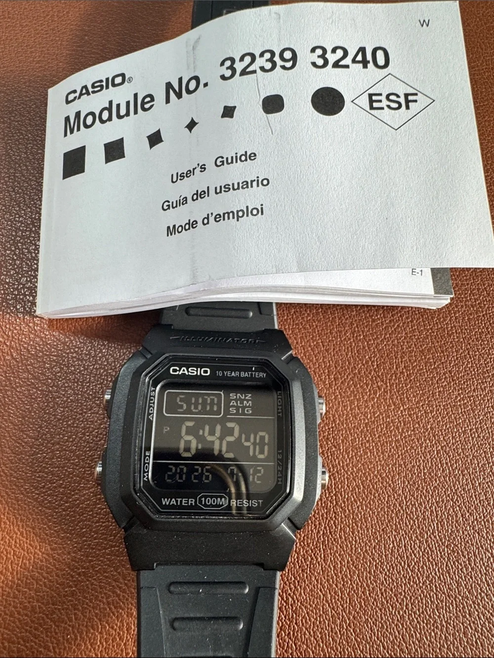 Casio Black Digital Resin Watch